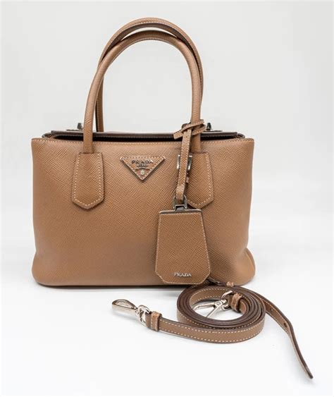 prada saffiano caramel tote